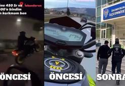 Otoyolda aşırı hız ve akrobatik hareketler yapan motosiklet sürücüsüne 45 bin TL ceza