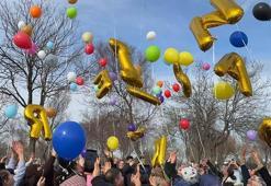 Esenyurt'ta SMA hastası Asaf'ın tedavi ücretinin tamamlanması balon uçurarak kutlandı