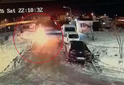 Hakim ve savcı lojmanlarının yakınındaki siteye EYP atılma anı kamerada