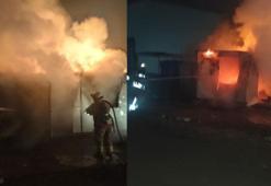 Hatay’da konteyner yangını