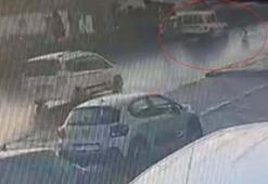 Otomobilin yayaya çarptığı kaza kamerada