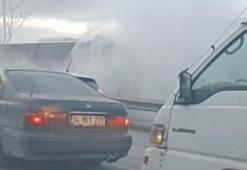 Arnavutköy'de İETT otobüsünde çıkan yangın söndürüldü