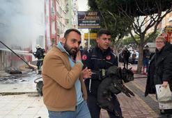 Atölyedeki yangında 4 köpeği itfaiye erleri kurtardı