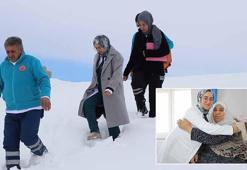 Doktor Didem, dondurucu soğukta 1,5 metre karda yürüyerek hastalara ulaşıyor