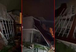 Aydın’da fırtınada çatılar uçtu, ağaçlar devrildi