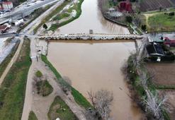 Metrekareye 60 kilogram yağış düşen Edirne’de, Tunca Nehri’nde su seviyesinde kritik artış