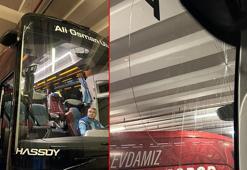 Trabzonspor takım otobüsüne Antalya’da taşlı saldırı