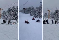 Uludağ'da telesiyejde mahsur kalan 51 kişi, 3 saat sonra kurtarıldı