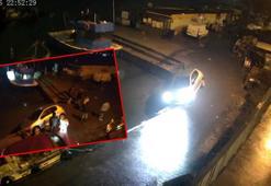 Sarıyer'de otomobilin denize düştüğü yerde ikinci kaza kamerada; mendirekte asılı kaldı