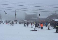Uludağ’da sömestirin son günü de pistler doldu