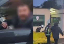 Ümraniye'de tartıştığı kişinin aracının önünü kesen sürücü yakalandı