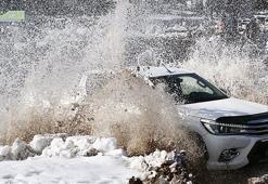 Ordu’da karla kaplı parkurda off-road heyecanı