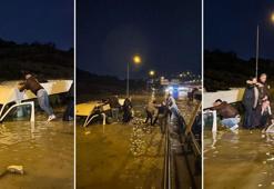 Aydın’da suya gömülen minibüsteki 20 yolcu kurtarıldı