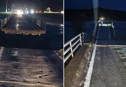 Balıkesir’de yağış nedeniyle köprü çöktü