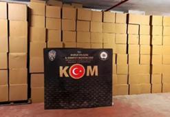 Bursa’da 8,7 milyon makaron ve 1,6 ton kaçak tütün ele geçirildi