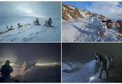 Mehmetçikten karlı arazide hudut güvenliği faaliyeti