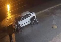 Bisikletli 3 çocuk otomobillerin lastiğini kesip, marketlerden hırsızlık yaptı