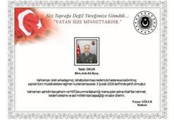 MSB: Hakkari'de rahatsızlanan astsubay hastanede şehit oldu