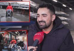 Motosiklet sürücüsünün çarpıp kaçtığı kazada felç olan milli atlet para kürekle hayata sarıldı