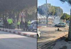 Polisin 'Dur' ihtarına uymayan sürücü, otomobiliyle ağaca çarptı: 2 yaralı