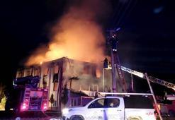 Köy camisi alev alev yandı