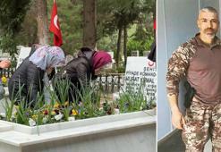 Evlilik yıl dönümünde şehit olan Binbaşı Yetişen, mezarı başında anıldı