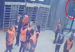 Kocaelispor-Beşiktaş maçında taraftarın tribünden düştüğü anlar kamerada