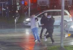 Trabzonspor’un takım otobüsüne saldırı anları kamerada