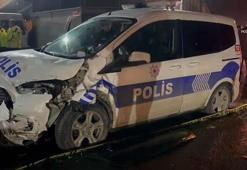 Sultanbeyli'de polis aracının karıştığı kazada 2'si polis 3 kişi yaralandı