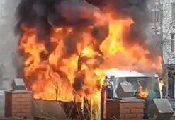 Seyir halindeki halk otobüsü alev alev yandı