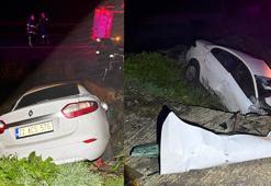 Edirne'de otomobil, şarampole devrildi: 2 ölü