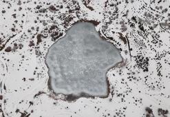 Buz tutan Ardos Gölü dronla görüntülendi