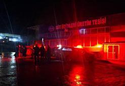 Kırklareli'de süt ürünleri üretim tesisi deposunda yangın