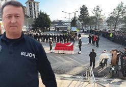 Emekliliğine 4 gün kala kazada ölen polis için tören
