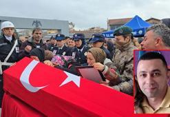 Kazara kendini vuran polis memuru için emniyette tören