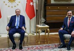 Cumhurbaşkanı Erdoğan, TOBB Başkanı Hisarcıklıoğlu'nu kabul etti