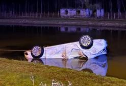 Otomobil, takla atıp su kanalına düştü: 1 ölü, 1 yaralı