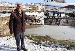 Erciyes'in eteklerinde heyelan riski nedeniyle taşınan mahalledeki bin yıllık 'Roma havuzu' tahrip edildi