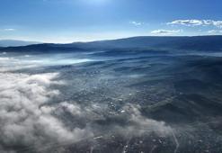 Tokat’ta sis bulutu havadan görüntülendi
