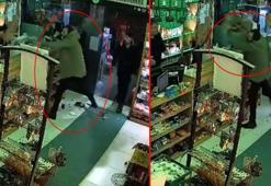 Eksik para üstü verdiğini iddia ettiği market sahibine, su kolisi ve sandalye fırlattı