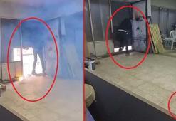 İş yerine torpil atıp, kepengi kapattılar; o anlar kamerada