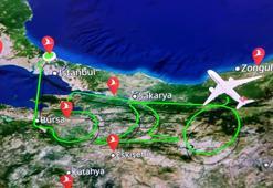 İstanbul - THY’nin TK-Aile adlı uçağı gökyüzüne 500’üncü logoyu çizdi