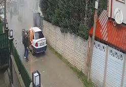 Sakarya’da park halindeki otomobil alev alev yandı