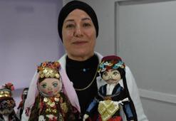 Yöresel kıyafetleri bez bebeklerde yaşatıyor