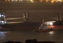 Sarıyer’de kurtarılan kargo gemisi, bu kez fırtınada sürüklendi