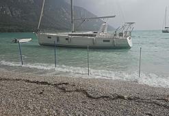 Muğla Akbük'te fırtına etkili oldu