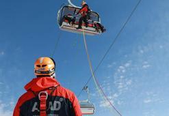 Yıldız Dağı Kayak Merkezi'nde arama-kurtarma tatbikatı