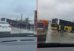 Büyükçekmece'de İETT otobüsü kaza yaptı; 5 yaralı