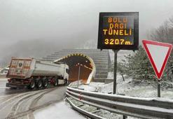 Bolu Dağı'nda kar yağışı etkili oldu