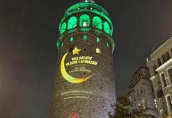 Galata Kulesi'nde ramazan ayına özel görseller yansıtıldı